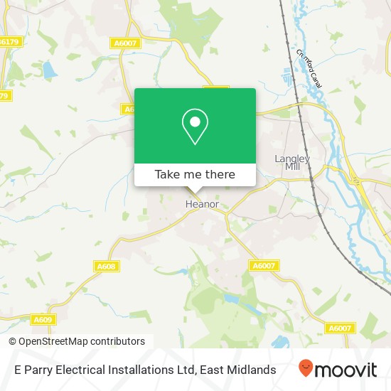 E Parry Electrical Installations Ltd map