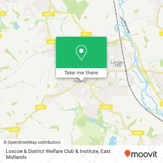 Loscoe & District Welfare Club & Institute map