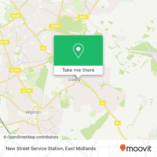 New Street Service Station map