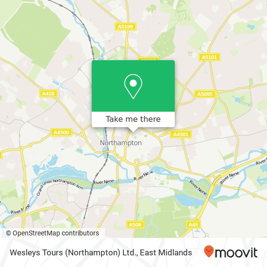 Wesleys Tours (Northampton) Ltd. map
