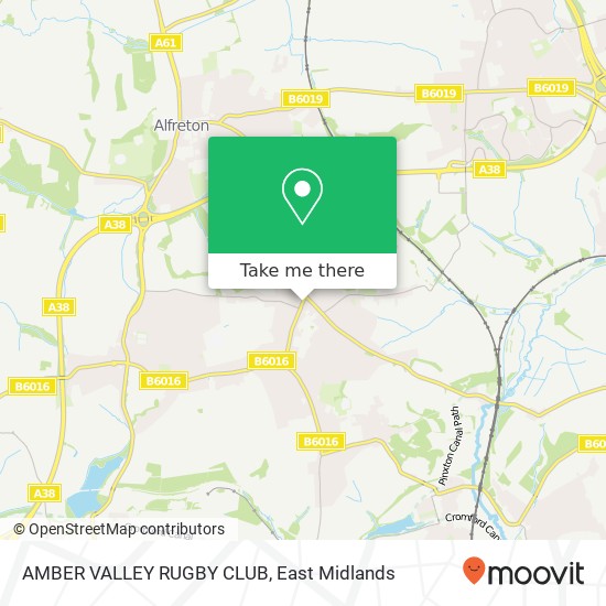 AMBER VALLEY RUGBY CLUB map