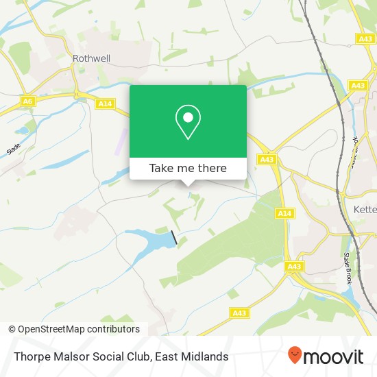 Thorpe Malsor Social Club map