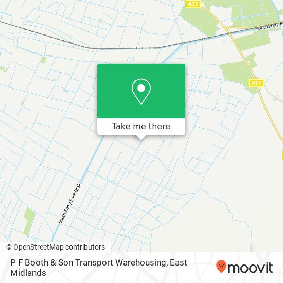 P F Booth & Son Transport Warehousing map
