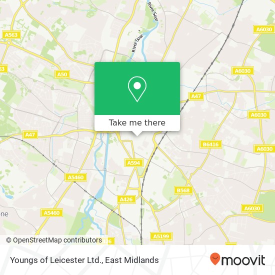 Youngs of Leicester Ltd. map