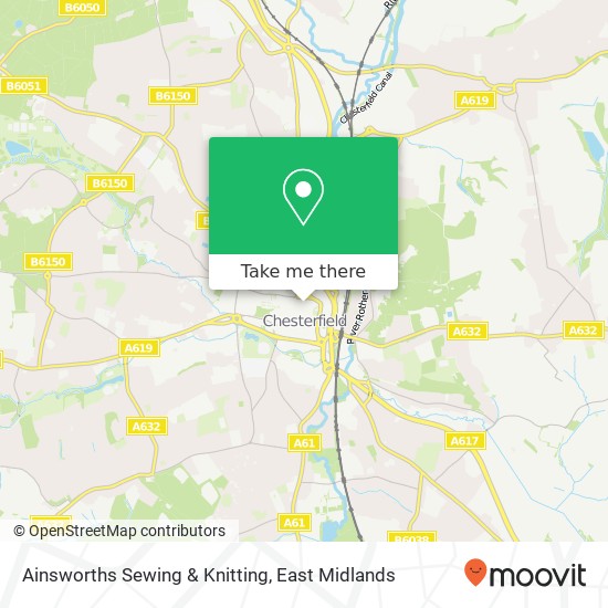 Ainsworths Sewing & Knitting map