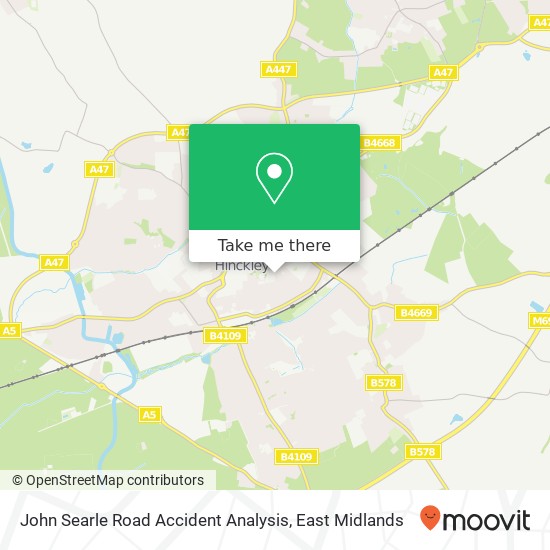 John Searle Road Accident Analysis map