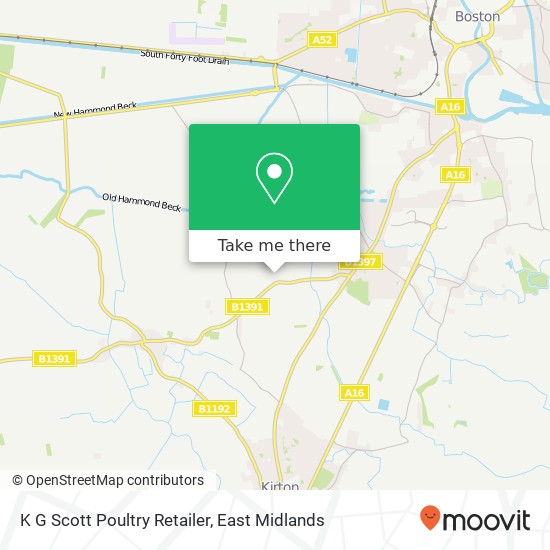 K G Scott Poultry Retailer map