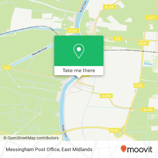 Messingham Post Office map