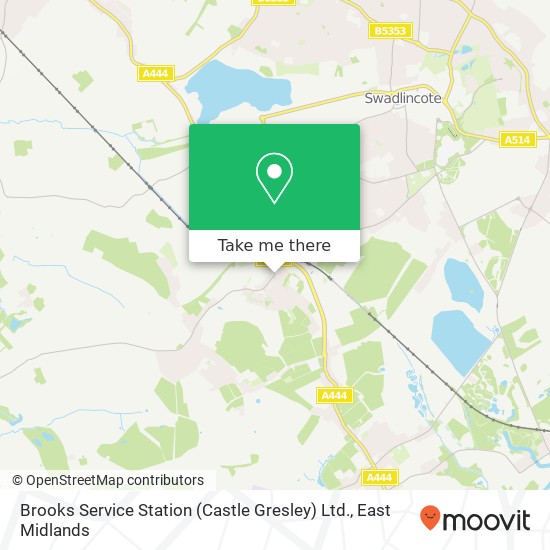 Brooks Service Station (Castle Gresley) Ltd. map