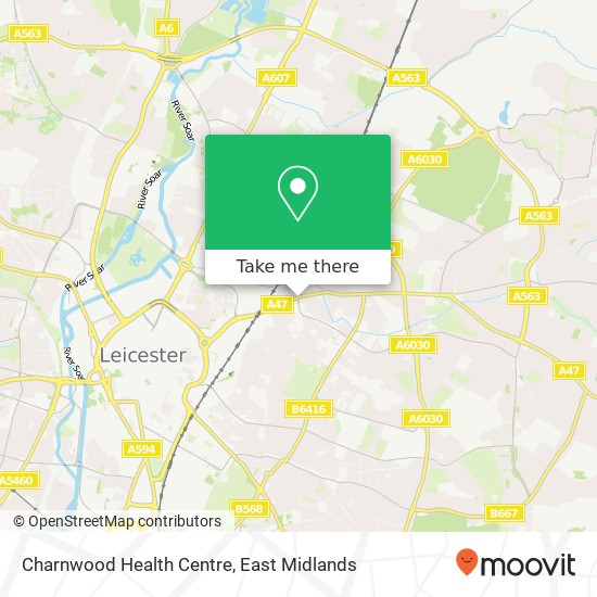 Charnwood Health Centre map