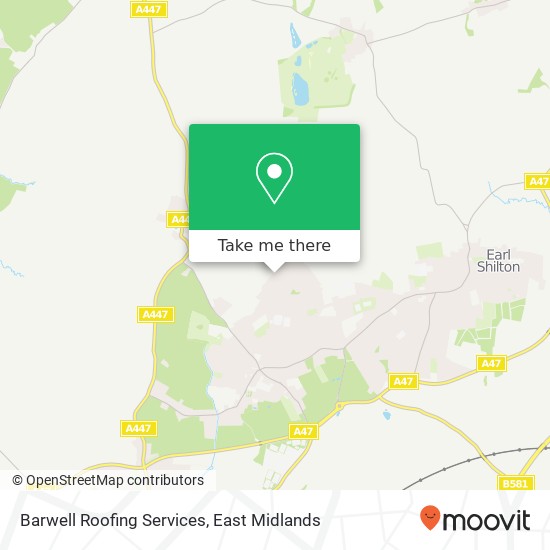 Barwell Roofing Services map
