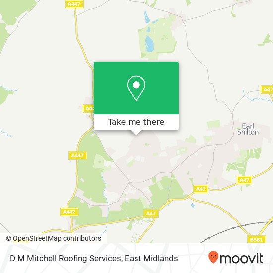 D M Mitchell Roofing Services map
