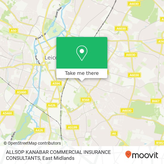 ALLSOP KANABAR COMMERCIAL INSURANCE CONSULTANTS map