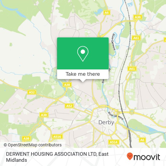 DERWENT HOUSING ASSOCIATION LTD map