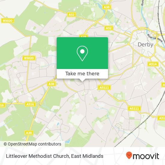 Littleover Methodist Church map