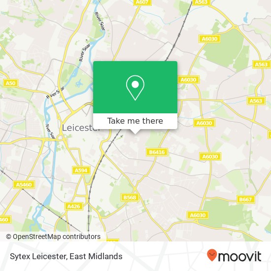 Sytex Leicester map