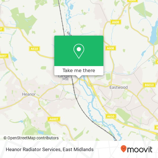 Heanor Radiator Services map