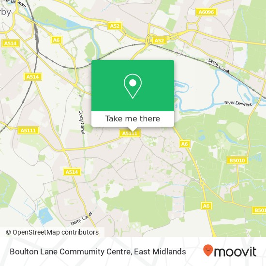 Boulton Lane Commumity Centre map