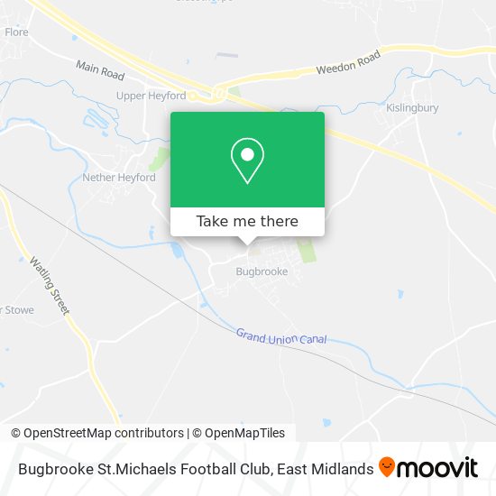 Bugbrooke St.Michaels Football Club map