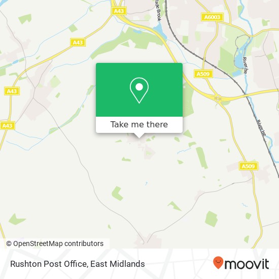 Rushton Post Office map