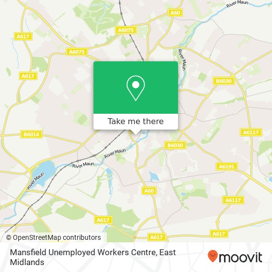 Mansfield Unemployed Workers Centre map