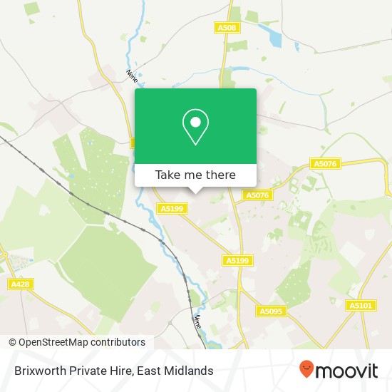 Brixworth Private Hire map
