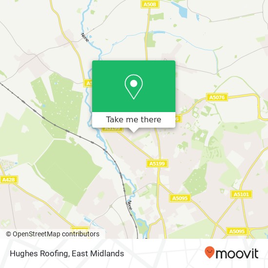 Hughes Roofing map