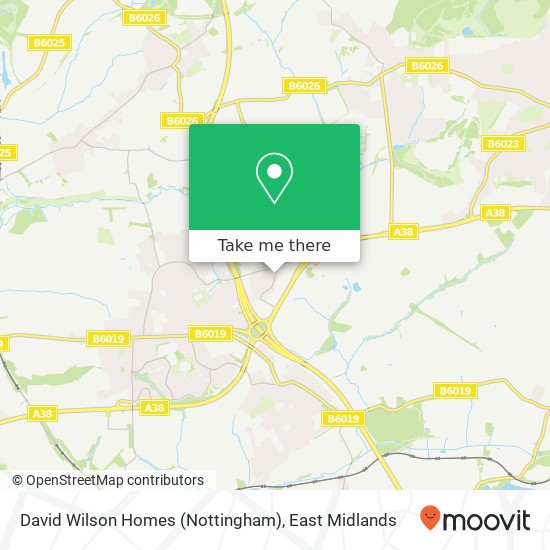 David Wilson Homes (Nottingham) map