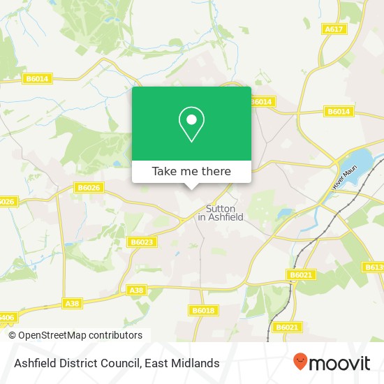 Ashfield District Council map