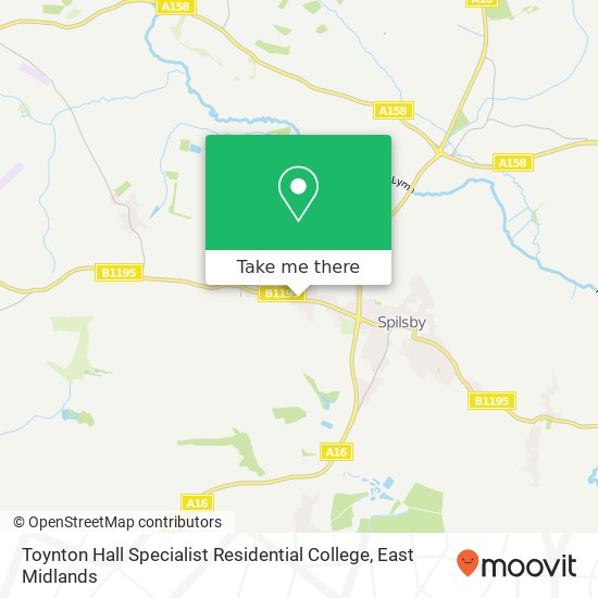 Toynton Hall Specialist Residential College map