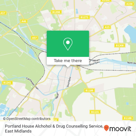 Portland House Alchohol & Drug Counselling Service map