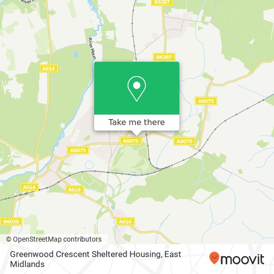 Greenwood Crescent Sheltered Housing map