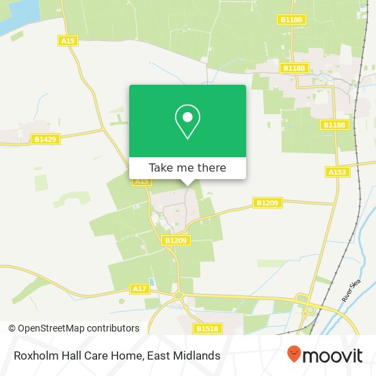 Roxholm Hall Care Home map