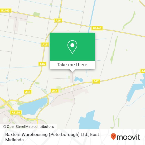 Baxters Warehousing (Peterborough) Ltd. map