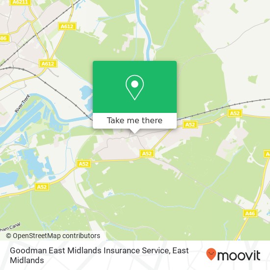 Goodman East Midlands Insurance Service map