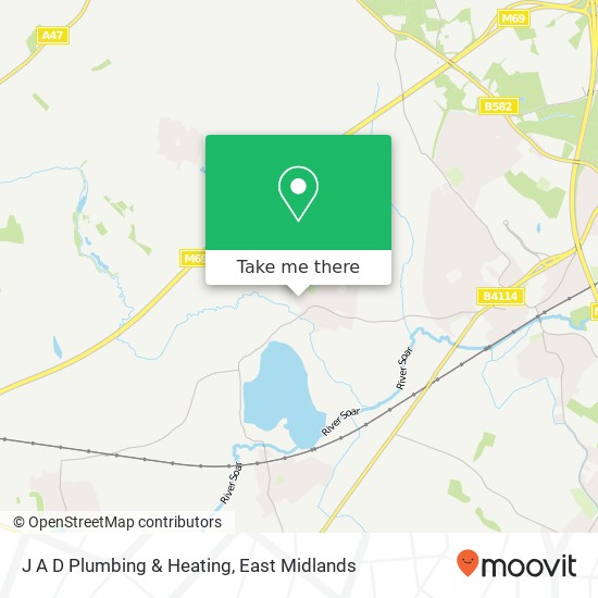 J A D Plumbing & Heating map