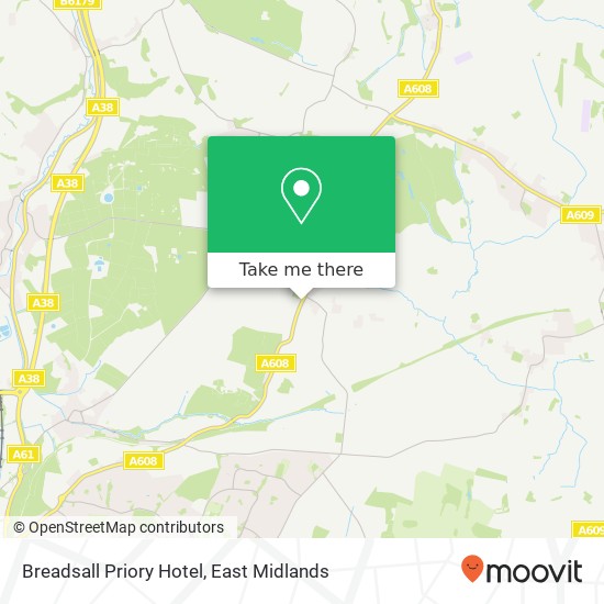 Breadsall Priory Hotel map