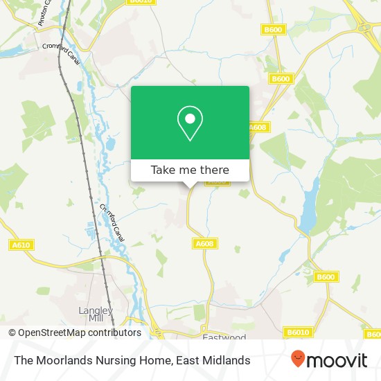 The Moorlands Nursing Home map