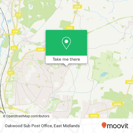 Oakwood Sub Post Office map