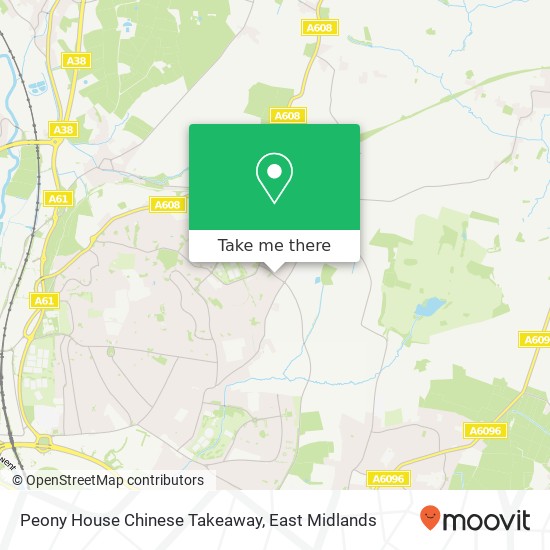 Peony House Chinese Takeaway map