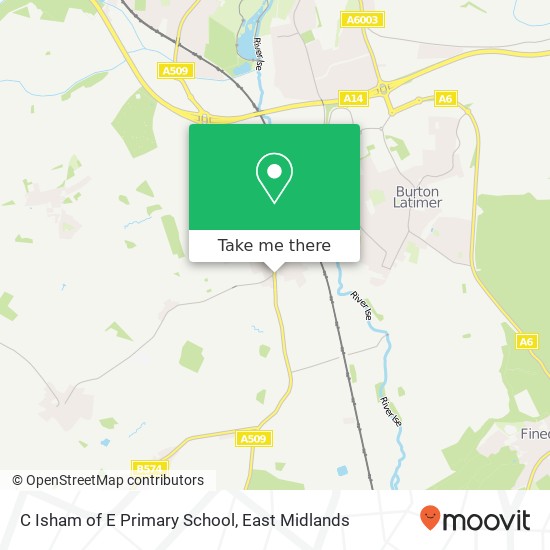 C Isham of E Primary School map