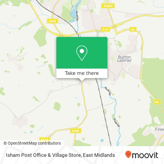 Isham Post Office & Village Store map