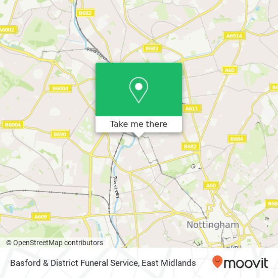 Basford & District Funeral Service map