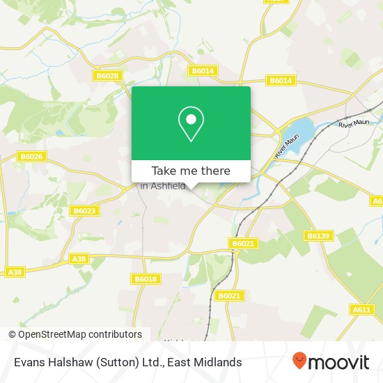 Evans Halshaw (Sutton) Ltd. map
