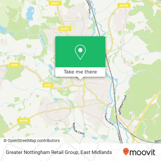 Greater Nottingham Retail Group map