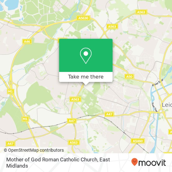 Mother of God Roman Catholic Church map