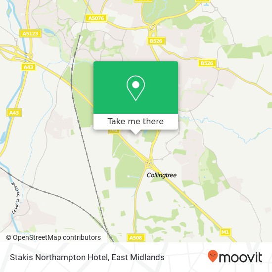 Stakis Northampton Hotel map