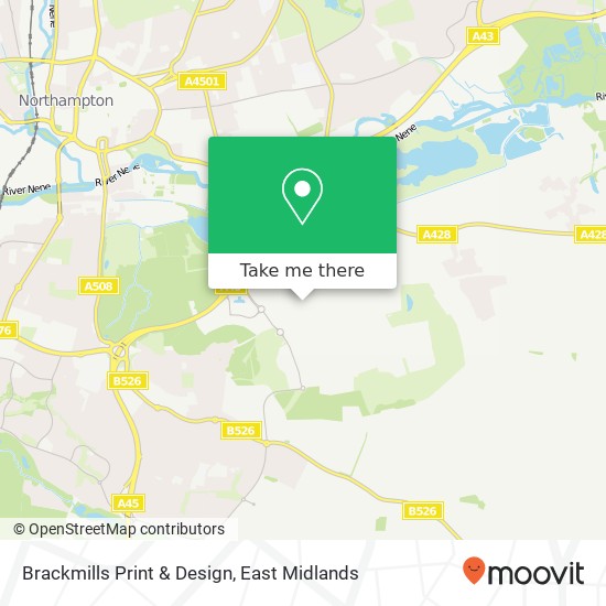 Brackmills Print & Design map