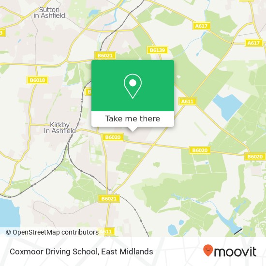 Coxmoor Driving School map