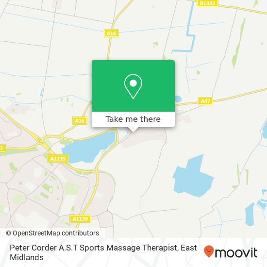 Peter Corder A.S.T Sports Massage Therapist map